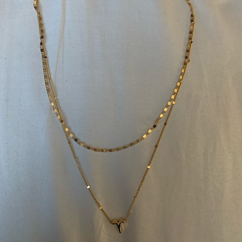 Aries Double Gold Chain Necklace